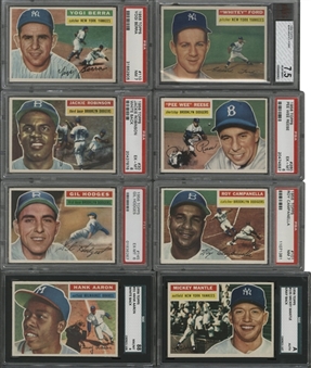 1956 Topps Baseball High Grade Complete Set (340) Plus Checklists (2) and Team Variations (11) 